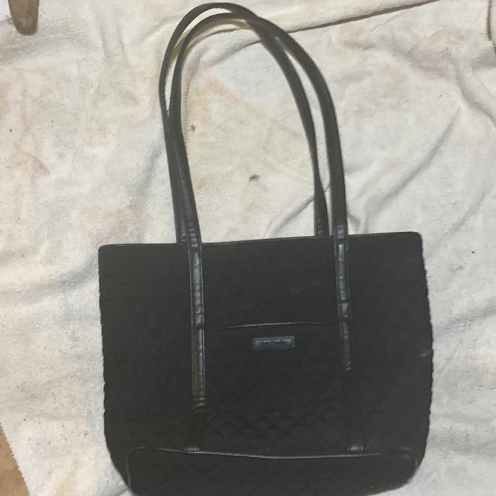 Black vera Bradley bag with polkadot inside